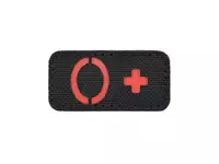 Laser Cut 0+ Blood Type Patch - Red [8Fields]