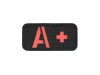 Laser Cut A+ Blood Type Patch - Red [8Fields]