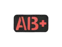 Laser Cut AB+ Blood Type Patch - Red [8Fields]