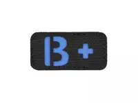 Laser Cut B+ Blood Type Patch - Blue [8Fields]