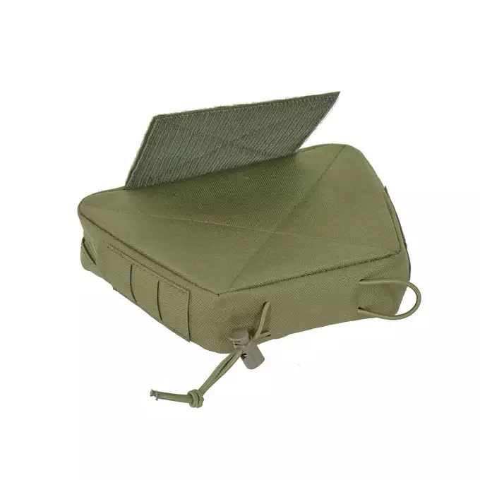 [Zestaw] Prosty Plate Carrier z atrapami miękkich wkładów balistycznych - Olive [8FIELDS] + Otwarta potrójna ładownica na magazynki 5.56 - Olive [8FIELDS] + Dolna kieszeń użytkowa na akcesoria z linkami shockcord, Laser Cut - Olive [8FIELDS]