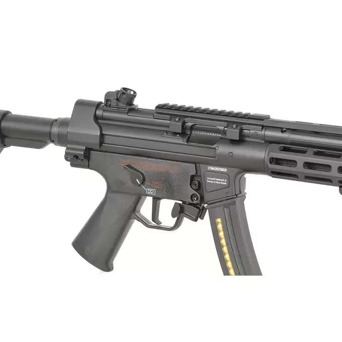 [Zestaw] Replika MP5 CM.041H ESHOOTER ETU, GEN-2, Licencjonowane Przez UMAREX - [CYMA] + Ładowarka V3+ do akumulatorów LiPo/LiFe [IPower] + Akumulator Li-Po 1100mAh 11,1V 20C - Deans [IPower]