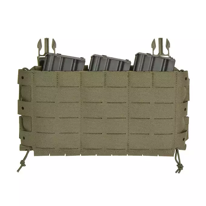 [Zestaw] Buckle Up Assault Plate Carrier Cummerbund - RG [8FIELDS] + Panel Buckle-up COMPACT - wkład na 3 magazynki, MOLLE Laser Cut - Ranger green [8FIELDS] + Dolna kieszeń użytkowa na akcesoria z linkami shockcord, Laser Cut - Ranger Green [8FIELDS]