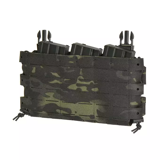 [Zestaw] Buckle Up Assault Plate Carrier Cummerbund - MB [8FIELDS] + Panel Buckle-up COMPACT - wkład na 3 magazynki, MOLLE Laser Cut - Multicamo Black [8FIELDS] + Dolna kieszeń użytkowa na akcesoria z linkami shockcord, Laser Cut - Multicamo Black [8FIELDS]