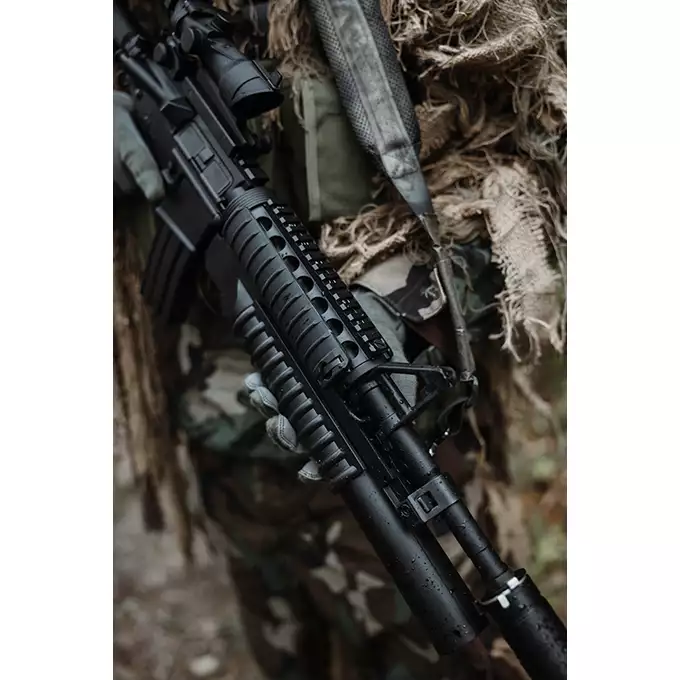 [Zestaw] Replika Amerykańskiego Granatnika 12" Lightweight - Black [S&amp;T] + Granat AceHive [AceTech] + Airsoft Green Gaz 1000ml [Pro Tech Guns]