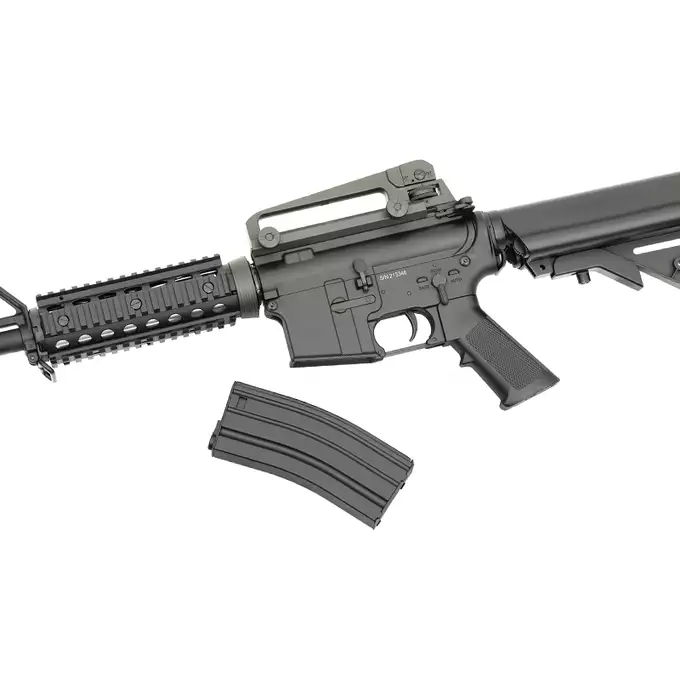 [Zestaw] CM.507 Sport Line, GEN-2 [CYMA] + Stalowy magazynek Mid-Cap na 150 kulek do serii AR-15/M4 - Black