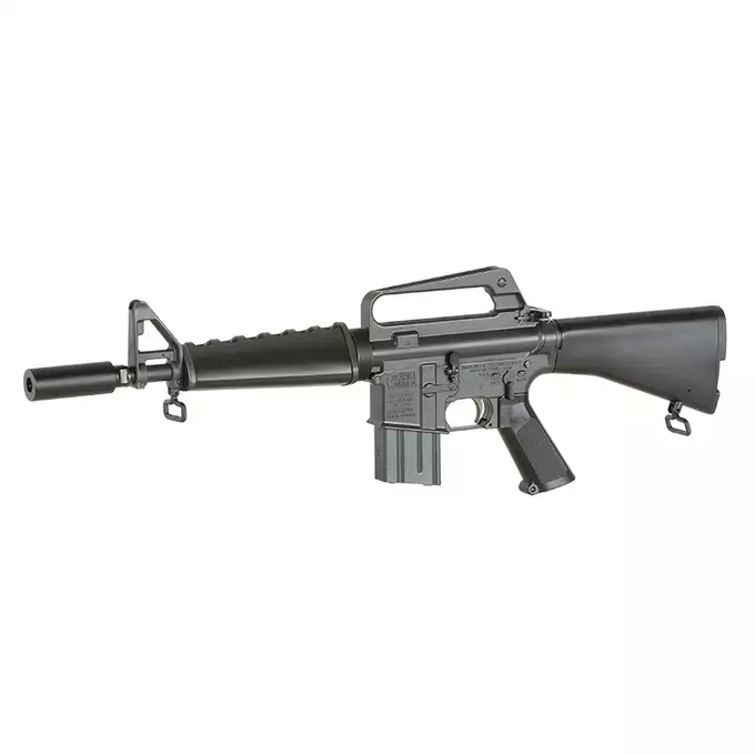 [Zestaw] Gazowa Replika Karabinka Colt 607/GX-5857 - Black [EMG] + Krótki magazynek STANAG 20 kulek Green Gas MWS/CGS - [CGS]