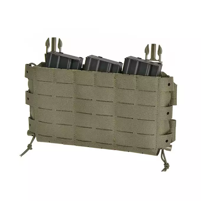 [Zestaw] Buckle Up Assault Plate Carrier Cummerbund - RG [8FIELDS] + Panel Buckle-up COMPACT - wkład na 3 magazynki, MOLLE Laser Cut - Ranger green [8FIELDS] + Dolna kieszeń użytkowa na akcesoria z linkami shockcord, Laser Cut - Ranger Green [8FIELDS]