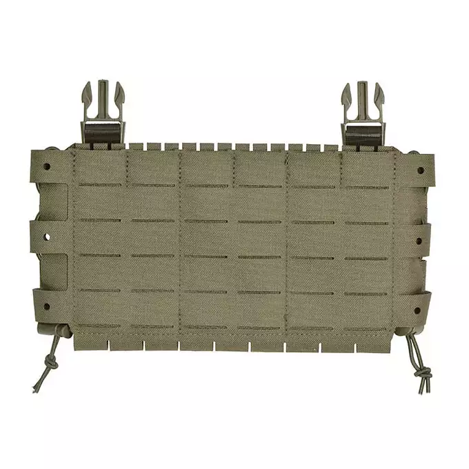 [Zestaw] Buckle Up Assault Plate Carrier Cummerbund - RG [8FIELDS] + Panel Buckle-up COMPACT - wkład na 3 magazynki, MOLLE Laser Cut - Ranger green [8FIELDS] + Dolna kieszeń użytkowa na akcesoria z linkami shockcord, Laser Cut - Ranger Green [8FIELDS]