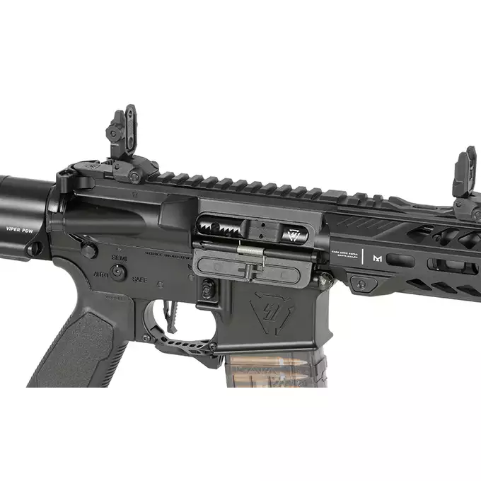 [Zestaw] Replika GBBR Strike Industries 4" Raider PDW CGS Lightning Series - Black [EMG] + Magazynek LANCER L5 5.56 AWN Green Gaz do karabinków gazowych CGS, MWS - Black [EMG]