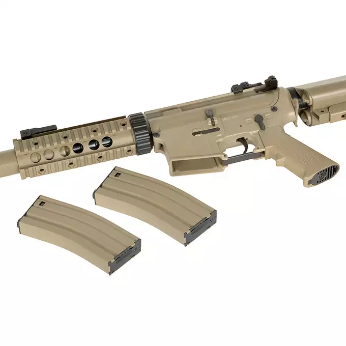 [Zestaw] CM.513 Sport Line, GEN-2 - TAN [CYMA] + Ładowarka V3+ do akumulatorów LiPo/LiFe [IPower] + Akumulator airsoftowy 25C 1200mAh 3S1P 11.1V LiPo T Plug
