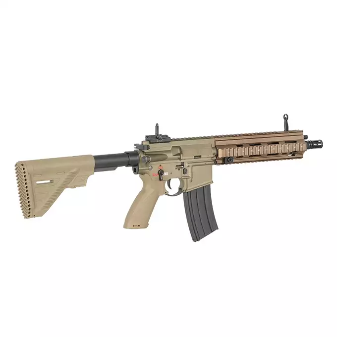 [Zestaw] BY-817 Short barrel - Tan  [Double Bell] + Akumulator Airsoftowy 25C 1500mAh 2S1P 7.4V Lipo Gens ace G-Tech Tamiya + Ładowarka IP3025 - LiPo/LiFe/NiMH 25W/3A [IPower] + Kulki 0,23g - 3000 szt PROSLICK [P&amp;J]