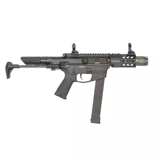 [Zestaw] Replika Strike Industries x PWS Viper PDW 4" Eshooter ETU, GEN-2 - Black [EMG] + Ładowarka V3+ do akumulatorów LiPo/LiFe [IPower] + AKUMULATOR AIRSOFTOWY 25C 800MAH 3S1P 11.1V LIPO GENS ACE G-TECH T-PLUG