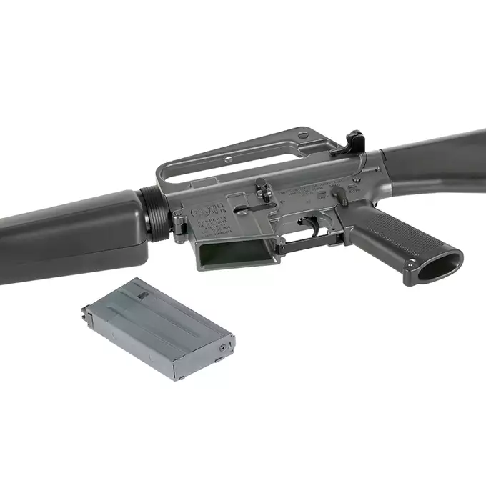 [Zestaw] Gazowa Replika Karabinka Colt 603/XM16E1 - Black [CGS] + Krótki magazynek STANAG 20 kulek Green Gas MWS/CGS - [CGS]