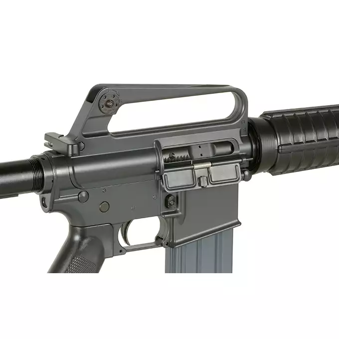 [Zestaw] Gazowa Replika Karabinka Colt 610/GAU-5A/A - Black [EMG] + Single Point Airsoft Red Dot - OEG [JJ Airsoft]