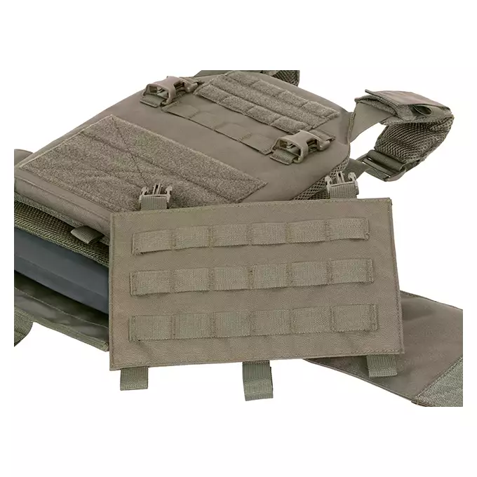 [Zestaw] Buckle Up Assault Plate Carrier Cummerbund - Ranger Green [8FIELDS] + Panel Buckle-up COMPACT - wkład na 3 magazynki, MOLLE Laser Cut - Ranger green [8FIELDS] + Dolna kieszeń użytkowa na akcesoria z linkami shockcord, Laser Cut - Ranger Green [8FIELDS]