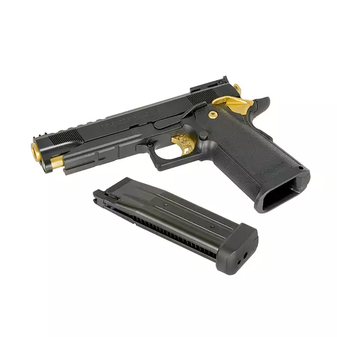 [Zestaw] Replika pistoletu Hi-Capa 5.1 Gold Match GBB [Tokyo Marui] + Magazynek GBB Hi-Capa 4.3/5.1 na 31 kulek [Tokyo Marui]