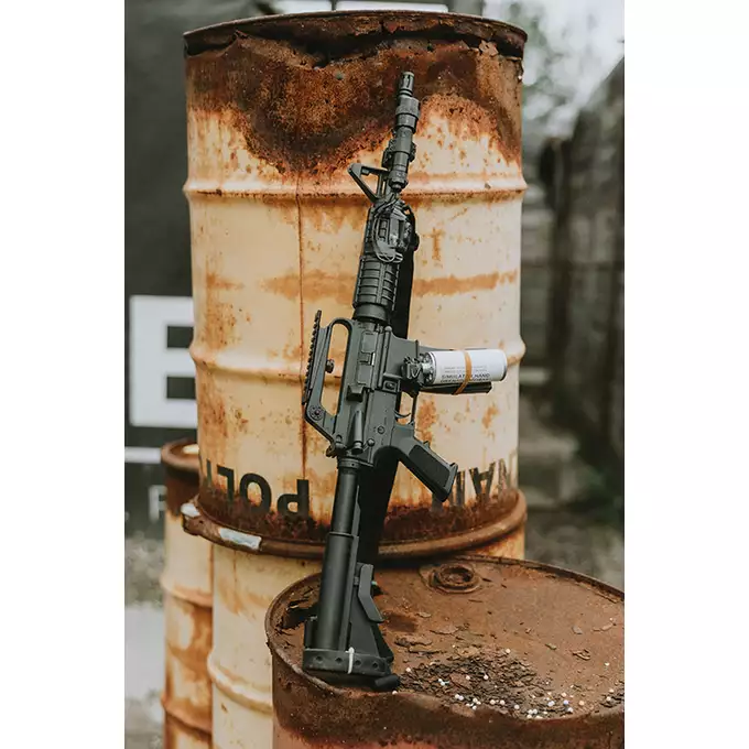 [Zestaw] Gazowa Replika Karabinka Colt M723 CGS Lightning Series - Black [EMG] + Magazynek AR15 Green Gaz do karabinków gazowych CGS, MWS - Black [CGS]