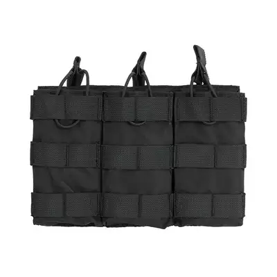 [Zestaw] Jump Plate Carrier Cummerbund - Black [8FIELDS] + Otwarta potrójna ładownica na magazynki 5.56 - Black [8FIELDS] + Dolna kieszeń użytkowa na akcesoria z linkami shockcord, Laser Cut  - Black [8FIELDS]