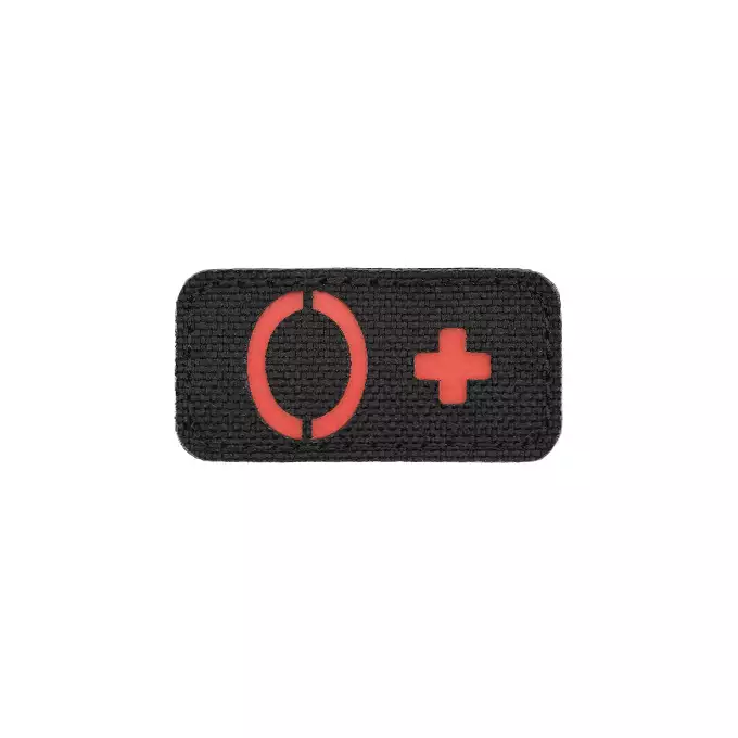 Laser Cut 0+ Blood Type Patch - Red [8Fields]