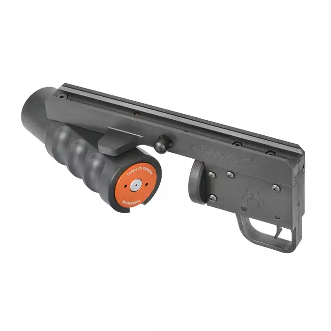 [Zestaw] Replika granatnika HAVOC 9" Side Loader Lightweight - Black [EMG] + Zestaw 3 granatów 40MM na 120 kulek [S&amp;T] + Airsoft Green Gaz 1000ml [Pro Tech Guns]