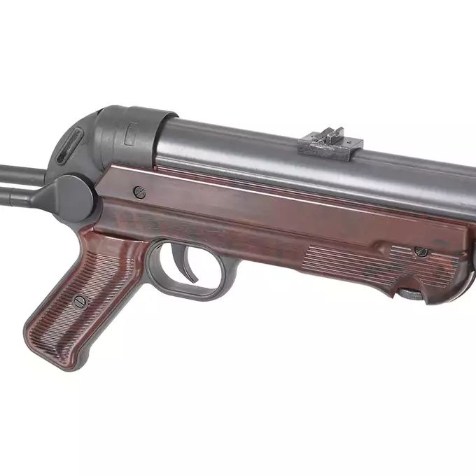 Replika pistoletu maszynowego MP40 Full Metal AEG, Oksyda - Brown [AGM]