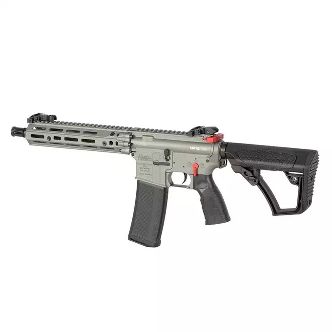 [Zestaw] Replika Daniel Defense MK18 RIII 10.3" Eshooter ETU, GEN-2 - Grey [EMG] + Ładowarka V3+ do akumulatorów LiPo/LiFe [IPower] + AKUMULATOR AIRSOFTOWY 25C 800MAH 3S1P 11.1V LIPO GENS ACE G-TECH T-PLUG