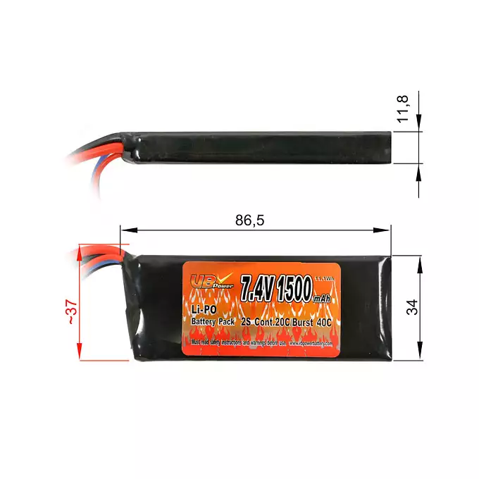 [Zestaw] JG0449A AU-2G [J.G.Works] + Akumulator Li-Po 1500mAh 7,4V 20/40C [VB] + Ładowarka V3+ do akumulatorów LiPo/LiFe [IPower] + Kulki 0,20g- 2000 szt PROSLICK [P&amp;J]