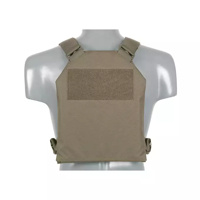 [Zestaw] Prosty Plate Carrier z atrapami miękkich wkładów balistycznych - Ranger Green [8FIELDS] + Otwarta potrójna ładownica na magazynki 5.56 - Ranger Green [8FIELDS] + Dolna kieszeń użytkowa na akcesoria z linkami shockcord, Laser Cut - Ranger Green [8FIELDS]