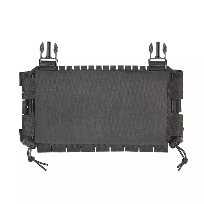 [Zestaw] Buckle Up Assault Plate Carrier Cummerbund - Black [8FIELDS] + Panel Buckle-up COMPACT - wkład na 3 magazynki, MOLLE Laser Cut - Black [8FIELDS] + Dolna kieszeń użytkowa na akcesoria z linkami shockcord, Laser Cut  - Black [8FIELDS]