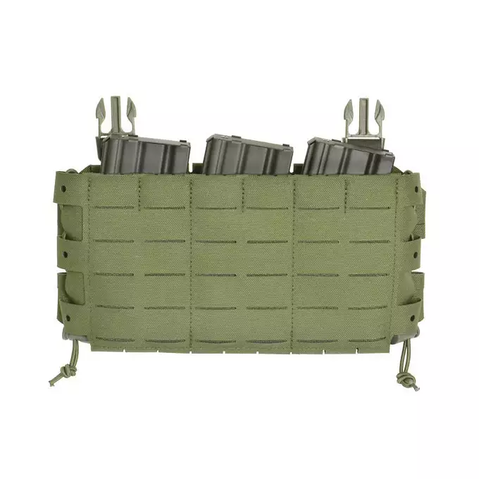 [Zestaw] Buckle Up Assault Plate Carrier Cummerbund - Olive [8FIELDS] + Panel Buckle-up COMPACT - wkład na 3 magazynki, MOLLE Laser Cut - Olive [8FIELDS] + Dolna kieszeń użytkowa na akcesoria z linkami shockcord, Laser Cut - Olive [8FIELDS]