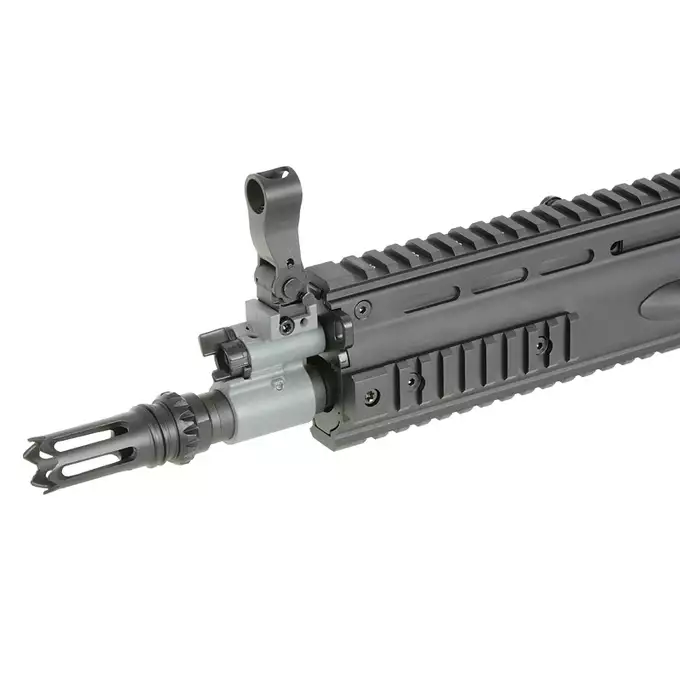 [Zestaw] Replika FN SCAR-L z 25RPS, ESHOOTER ETU, GEN-2 - Black [Cybergun] + Stalowy magazynek Mid-Cap na 150 kulek do serii AR-15/M4 - Black