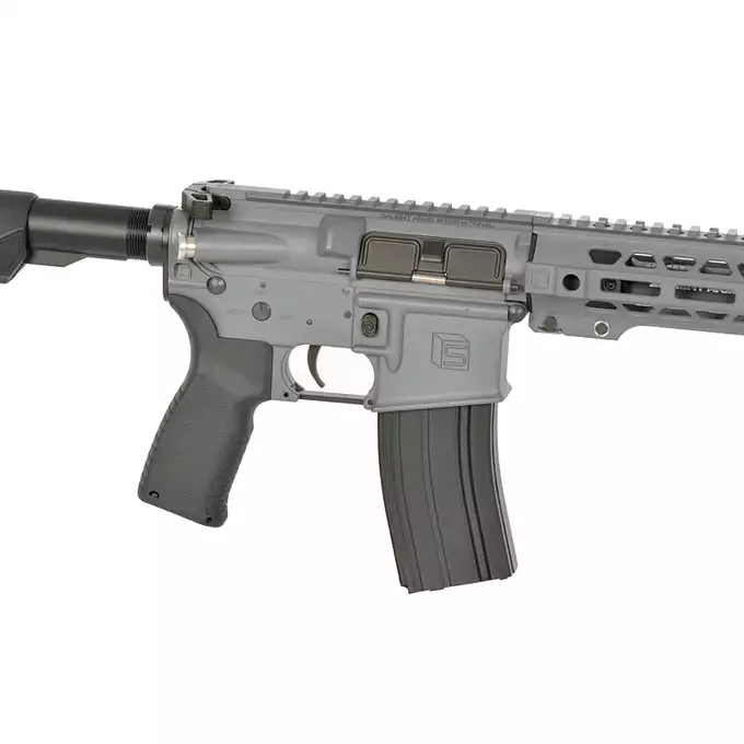 [Zestaw] Replika karabinka SAI GRY 10,5" SBR ESHOOTER ETU, GEN-2 - Grey [EMG] + Ładowarka V3+ do akumulatorów LiPo/LiFe [IPower] + AKUMULATOR AIRSOFTOWY 25C 800MAH 3S1P 11.1V LIPO GENS ACE G-TECH T-PLUG