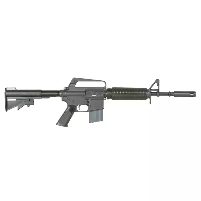 [Zestaw] Gazowa Replika Karabinka Colt 610/GAU-5A/A - Black [EMG] + Krótki magazynek STANAG 20 kulek Green Gas MWS/CGS - [CGS]