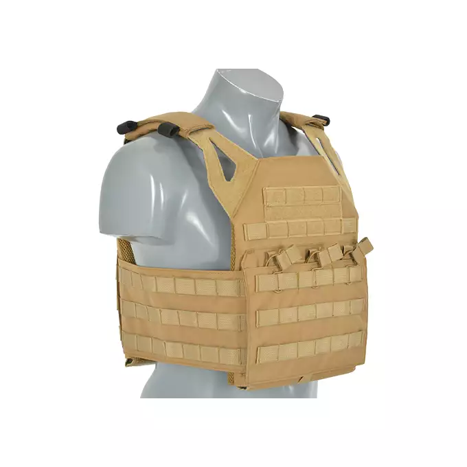 [Zestaw] Jump Plate Carrier Cummerbund - Coyote [8FIELDS] + Otwarta potrójna ładownica na magazynki 5.56 - Coyote [8FIELDS] + Laser Cut Lower Accessory Utility Pocket with Shockcords for Tourniquet - TAN [8FIELDS]