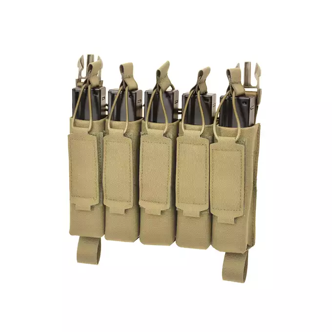 MP5 5-Magazine Pouch, Buckle-Up, Laser-Cut - TAN [8FIELDS]
