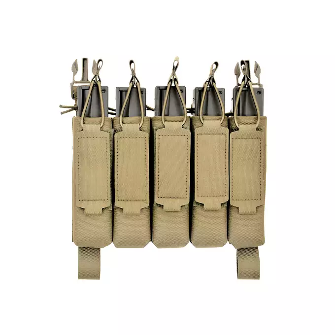 MP5 5-Magazine Pouch, Buckle-Up, Laser-Cut - TAN [8FIELDS]