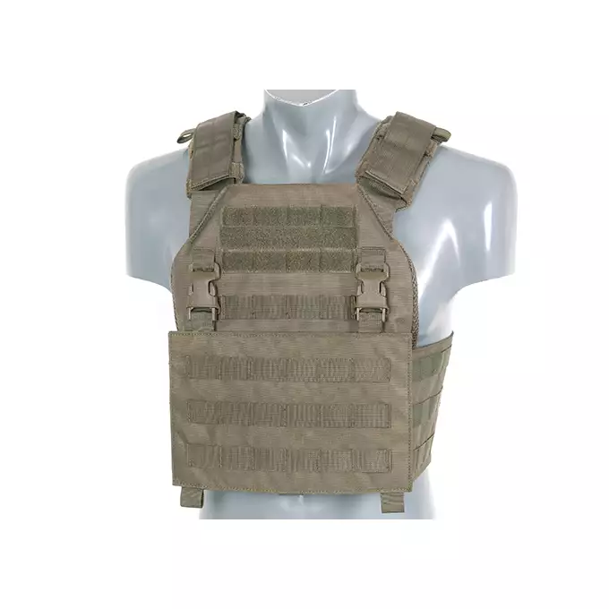 [Zestaw] Buckle Up Assault Plate Carrier Cummerbund - Ranger Green [8FIELDS] + Panel Buckle-up COMPACT - wkład na 3 magazynki, MOLLE Laser Cut - Ranger green [8FIELDS] + Dolna kieszeń użytkowa na akcesoria z linkami shockcord, Laser Cut - Ranger Green [8FIELDS]
