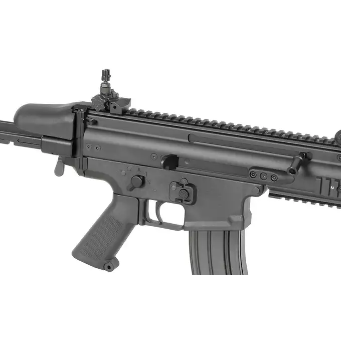 [Zestaw] Replika subkarabinka FN SCAR-SC z 25RPS, ESHOOTER ETU, GEN-2 - [Cybergun] + Stalowy magazynek Mid-Cap na 150 kulek do serii AR-15/M4 - Black