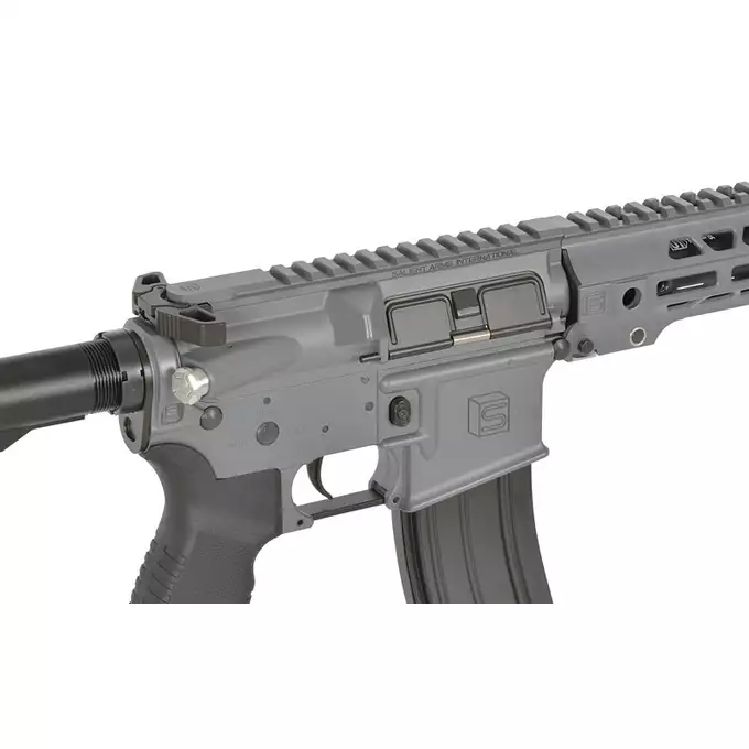 [Zestaw] Replika karabinka SAI GRY 6,5" SBR ESHOOTER ETU, GEN-2 - Grey [EMG] + Ładowarka V3+ do akumulatorów LiPo/LiFe [IPower] + AKUMULATOR AIRSOFTOWY 25C 800MAH 3S1P 11.1V LIPO GENS ACE G-TECH T-PLUG
