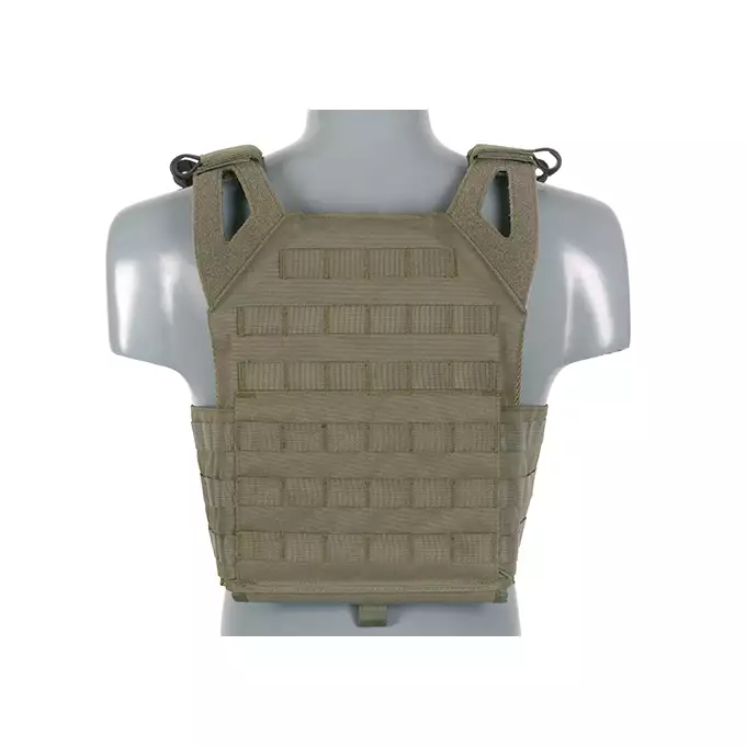 [Zestaw] Jump Plate Carrier Cummerbund - Ranger Green [8FIELDS] + Otwarta potrójna ładownica na magazynki 5.56 - Ranger Green [8FIELDS] + Dolna kieszeń użytkowa na akcesoria z linkami shockcord, Laser Cut - Ranger Green [8FIELDS]