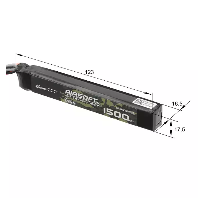 [Zestaw] Replika karabinka szturmowego BY-817 11" - Black [Double Bell] + Akumulator Airsoftowy 25C 1500mAh 2S1P 7.4V Lipo Gens ace G-Tech Tamiya + Ładowarka IP3025 - LiPo/LiFe/NiMH 25W/3A [IPower] + Kulki 0,23g - 3000 szt PROSLICK [P&amp;J]