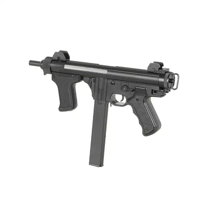 [Zestaw] Pistolet Maszynowy M12s AEG [S&amp;T] + Magazynek mid-cap 120 kulek - MP40/Sten/M12S [AGM]