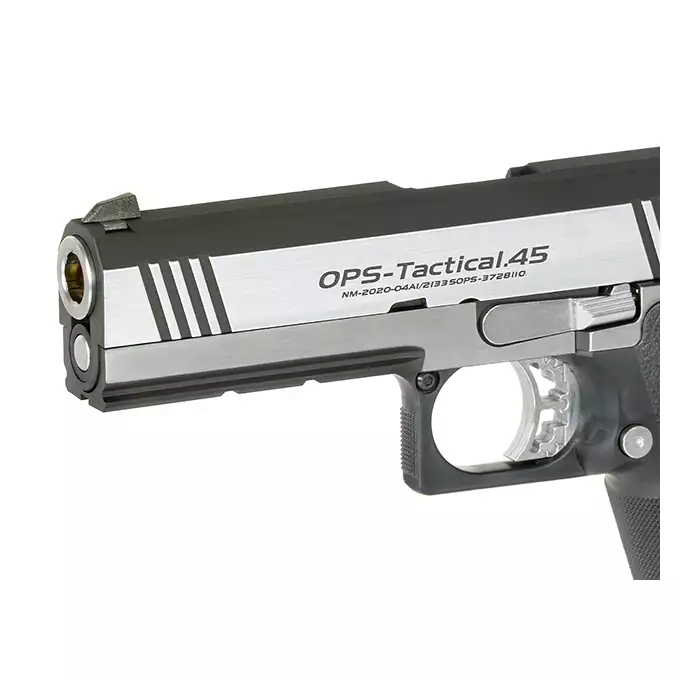 [Zestaw] Replika pistoletu Hi-Capa 4.3 GBB, Custom Dual Stainless [Tokyo Marui] + Magazynek GBB Hi-Capa 4.3/5.1 na 28 kulek [Tokyo Marui]