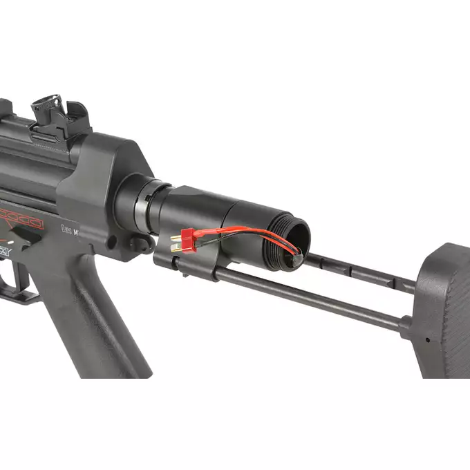 [Zestaw] Replika MP5 CM.041G ESHOOTER ETU, GEN-2, Licencjonowane Przez UMAREX - [CYMA] + Ładowarka V3+ do akumulatorów LiPo/LiFe [IPower] + Akumulator Li-Po 1100mAh 11,1V 20C - Deans [IPower]