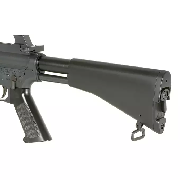 [Zestaw] Gazowa Replika Karabinka Colt 607/GX-5857 - Black [EMG] + Krótki magazynek STANAG 20 kulek Green Gas MWS/CGS - [CGS]