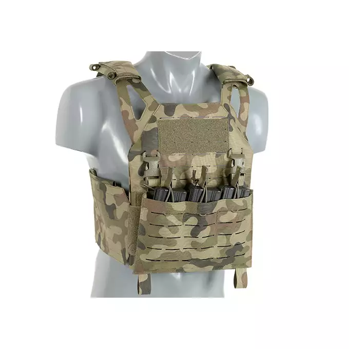 Laser-Cut “Buckle Up" Operator Plate Carrier with AR15/AK Magazine Pouch — WZ93 [8Fields]