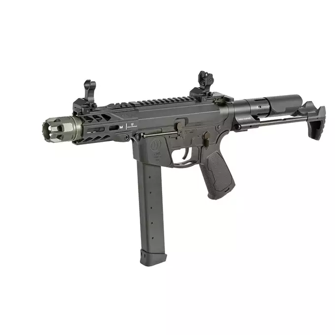 [Zestaw] Replika Strike Industries x PWS Viper PDW 4" Eshooter ETU, GEN-2 - Black [EMG] + Ładowarka V3+ do akumulatorów LiPo/LiFe [IPower] + AKUMULATOR AIRSOFTOWY 25C 800MAH 3S1P 11.1V LIPO GENS ACE G-TECH T-PLUG
