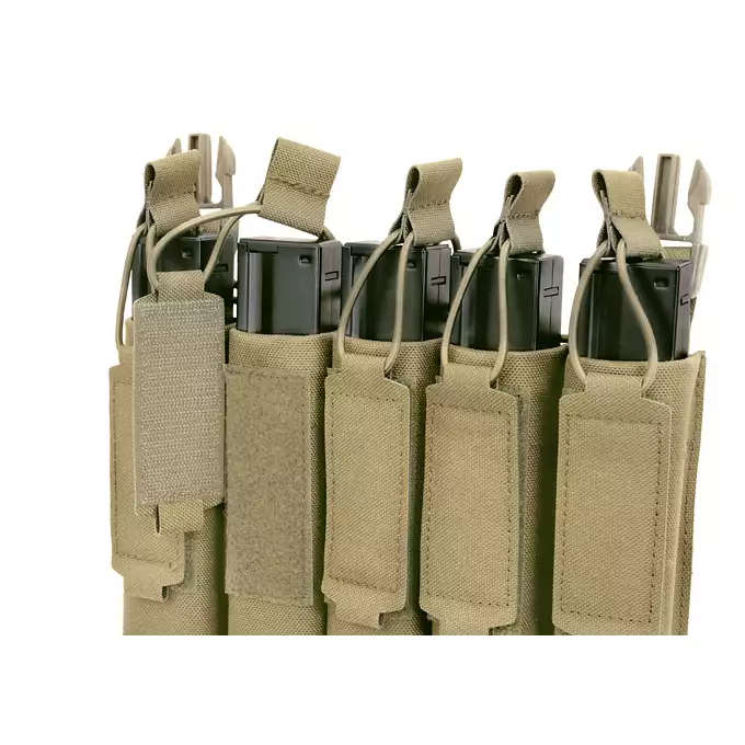 MP5 5-Magazine Pouch, Buckle-Up, Laser-Cut - TAN [8FIELDS]