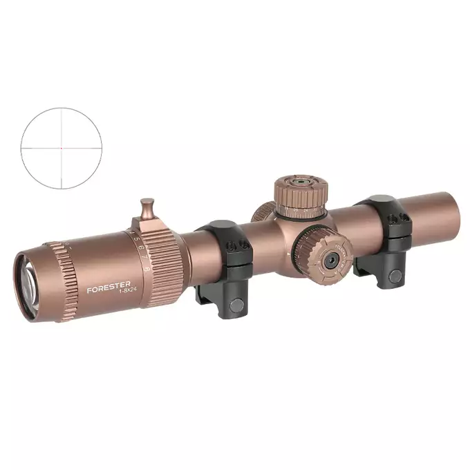Forester 1-8x24 SFP LPVO Rifle Scope - FDE [Vector Optics]